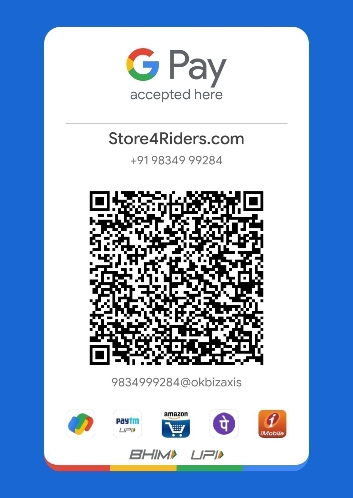 Store4Riders.com UPI details